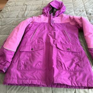 Lands End Kids girls size medium (10-12) warm winter coat. Purple good conditon